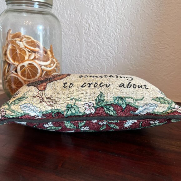 Rooster Small Word Tapestry Pillow Chicken Lady Country Farmhouse Cottagecore - Picture 4 of 7